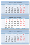 Календарный блок ЕВРОПА Арт пепельно-голубой