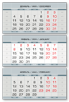 Календарный блок ЕВРОПА серый