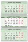 Календарный блок ЕВРОПА зеленый